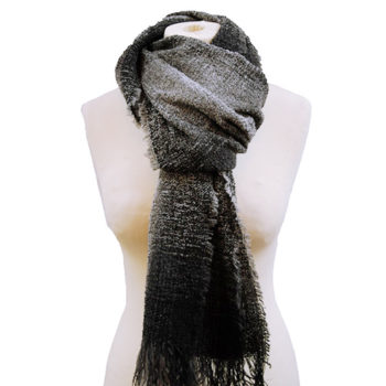 Scarf - Celtic Wool Stole - Grey Kerry Woolen Mills